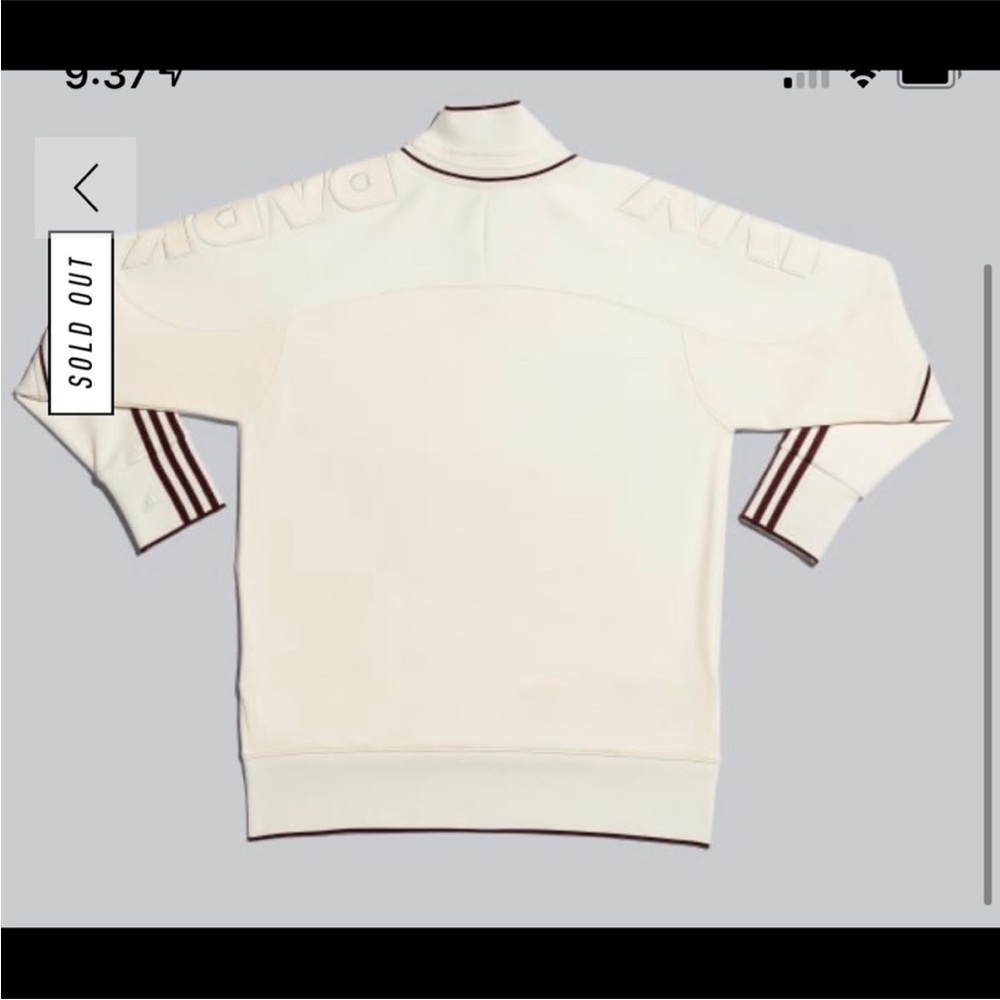 ADIDAS x IVY PARK BEYONCÉ Original Pullover Sweatshirt Ecru Tint Maroon - Picture 9 of 12